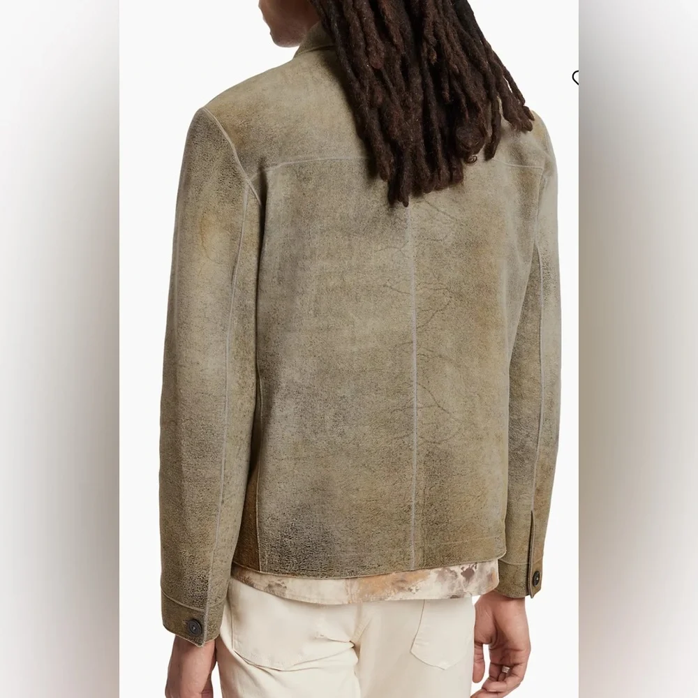 John Varvatos Ivey Leather Shirt Jacket‎ Size 50 - Picture 4 of 13